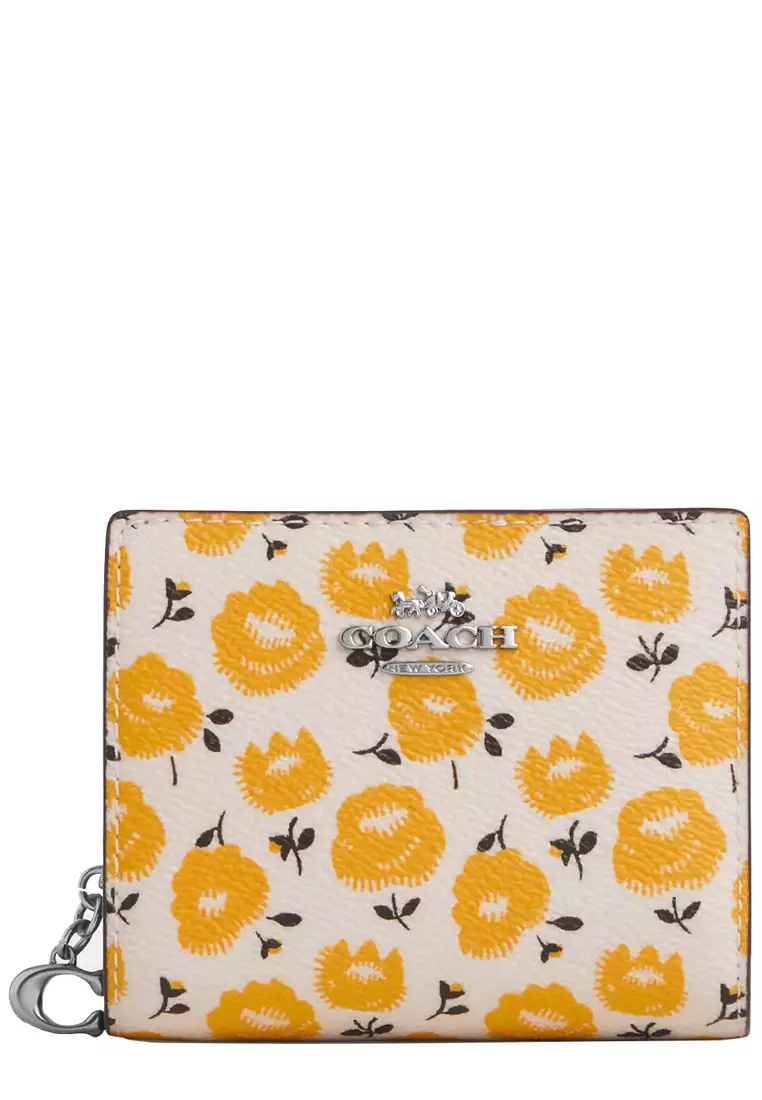 Snap Wallet With Floral Print - Chalk/ Buttercup Multi CBO76