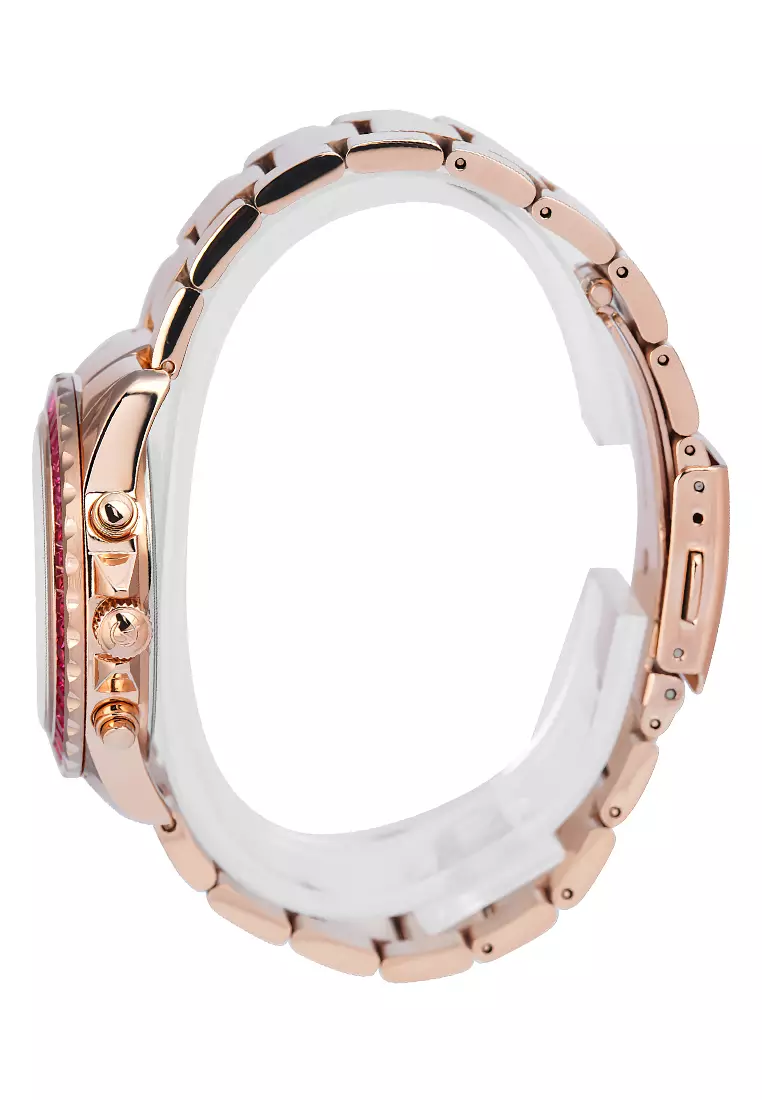 Alexandre Christie 2B13 BFBRGPN - Jam Tangan Analog Wanita - Rosegold Pink Dial - Stainless Steel