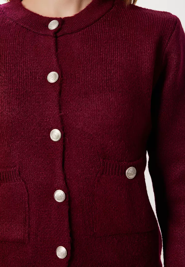 Stylish Buttoned Pocket Knitwear Cardigan