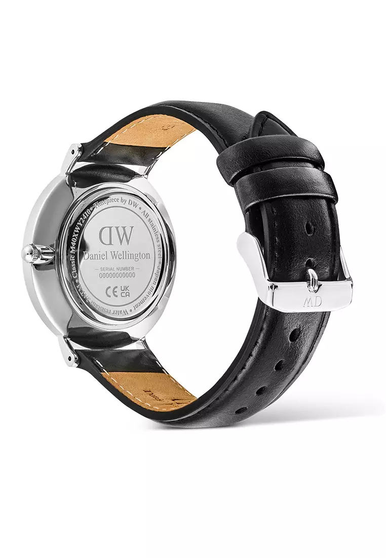 Classic 40mm Multi-Eye Sheffield Off-White Silver Sunray Silver Men Watch stainless steel Leather strap watch DW Official Authentic Original