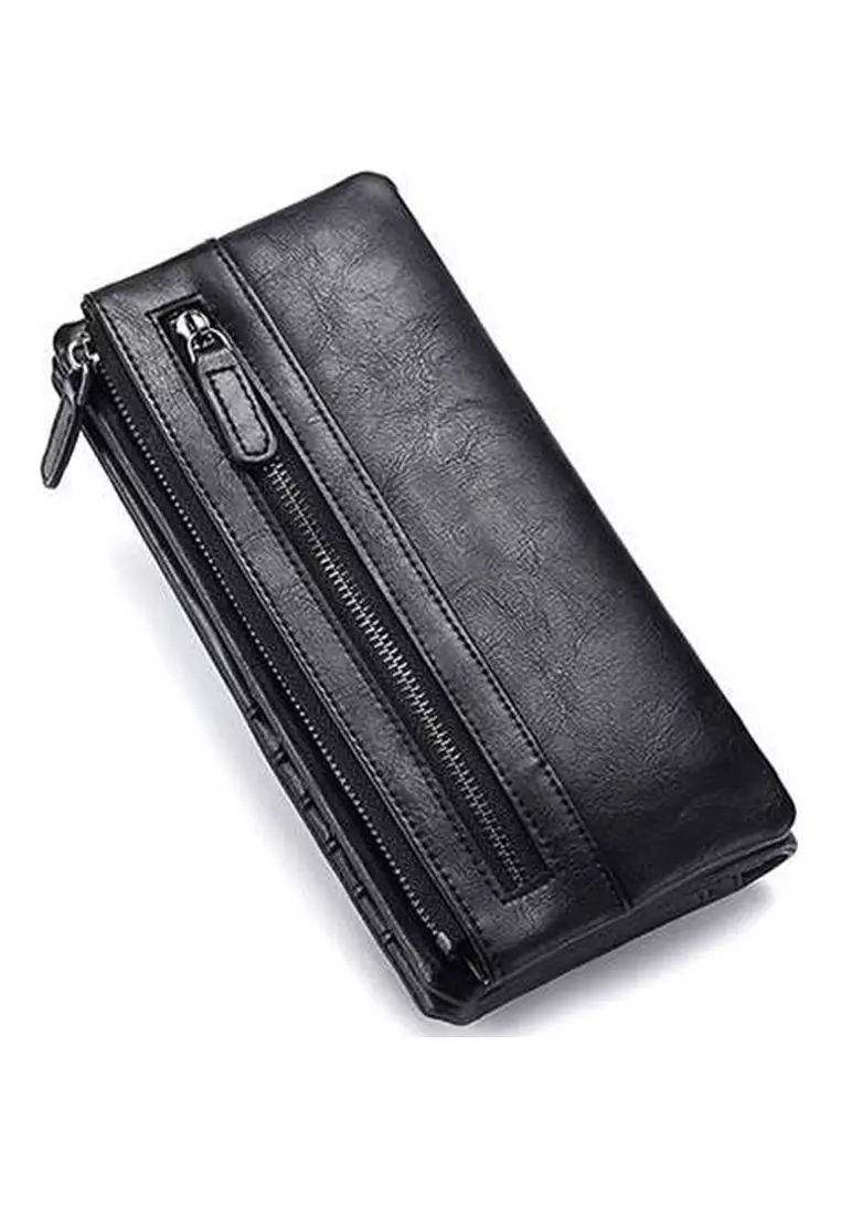 Smith Casual Wallet Dompet Pria Many Slot Bahan Kulit ORIGINAL - Black