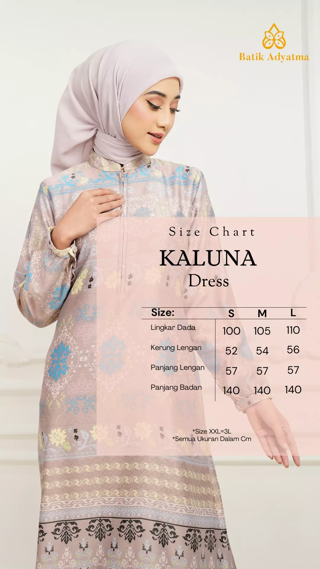 Sarimbit Kaluna Blush Gamis Wanita  Dress