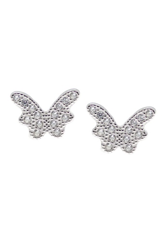 Elfi silver Elfi 925 Genuine Sterling Silver Butterfly Stud Earrings SE86 C4E43AC834288BGS_1