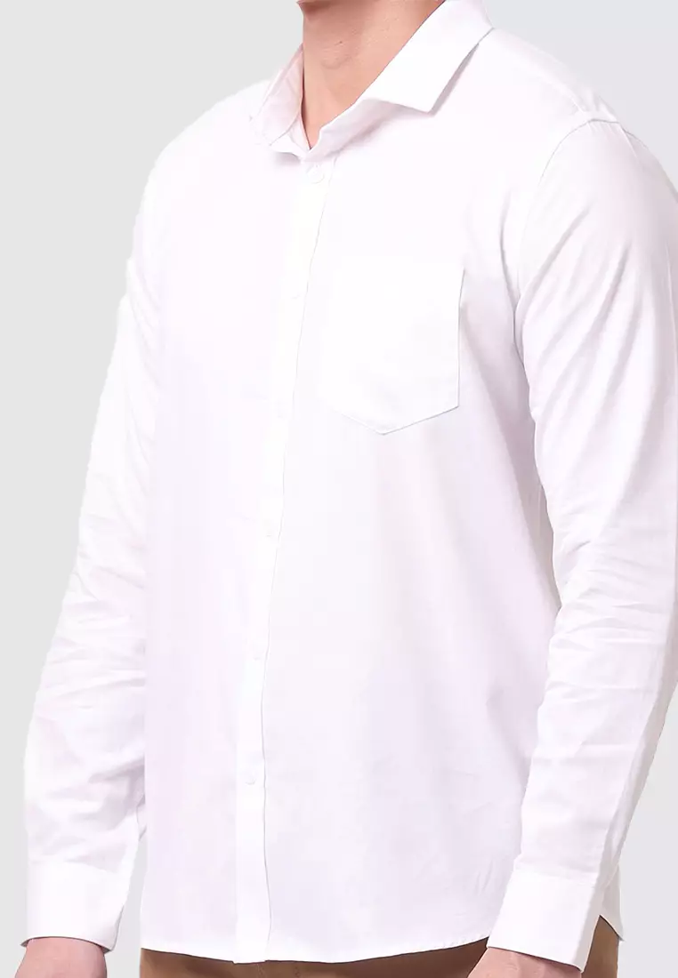 MOC Kemeja Lengan Panjang Pria COOPER - WHITE