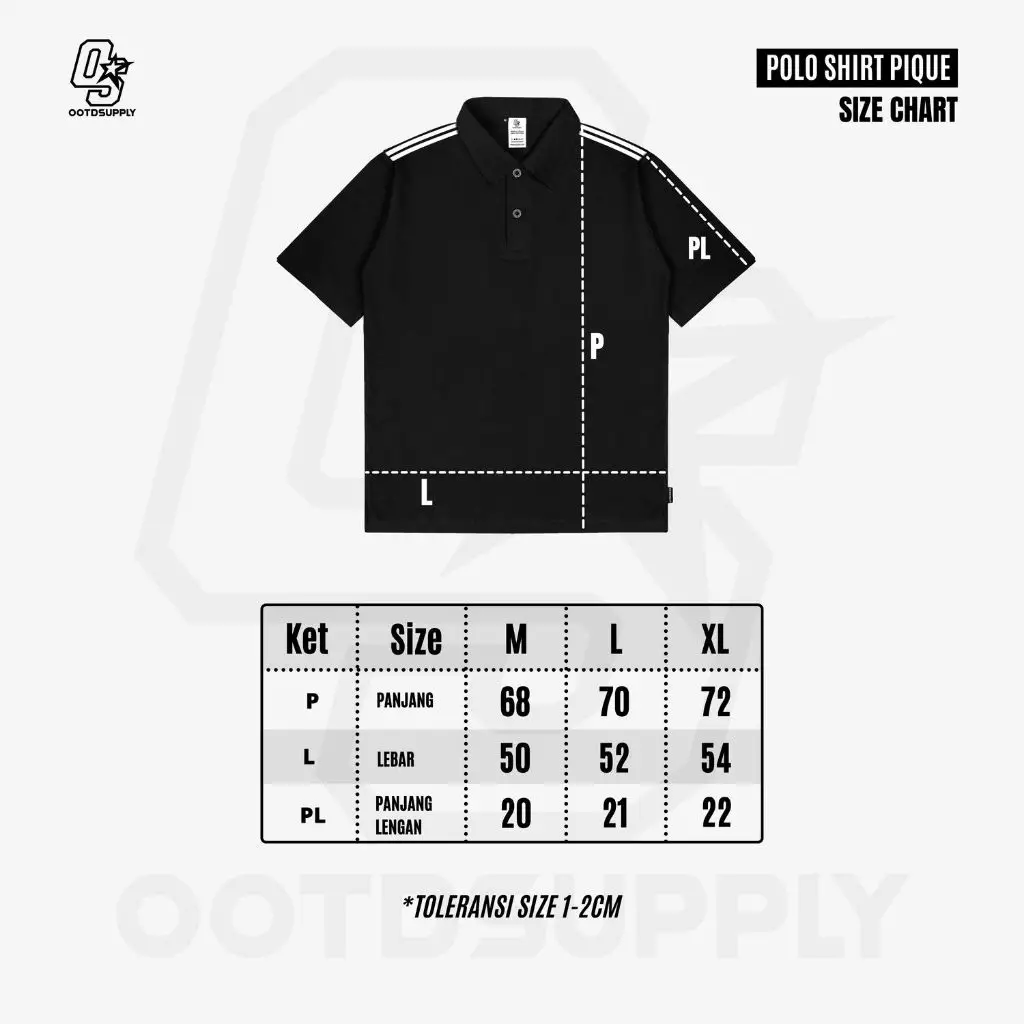 OOTDSUPPLY Polo Shirt Pique Dove Elyses Embroidery Maroon l Polo Pique | Kemeja Unisex Kerah V-Neck I OS-PS-PDV-EE