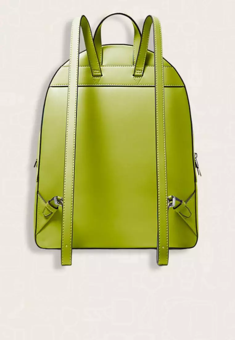 Michael Kors Jaycee Large Pebbled Leather Backpack Lime