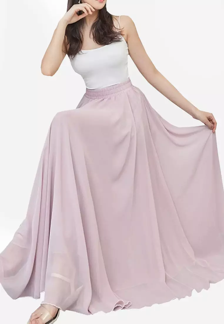 Buy Twenty Eight Shoes VANSA Three-layer Chiffon Maxi Skirt VCW-Sk1377 2024  Online | ZALORA Singapore