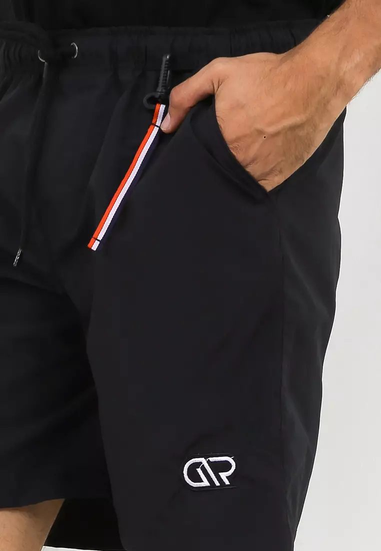 GRAHANGGRA Celana Boardshort Pants Polyester + Key Chain - Black