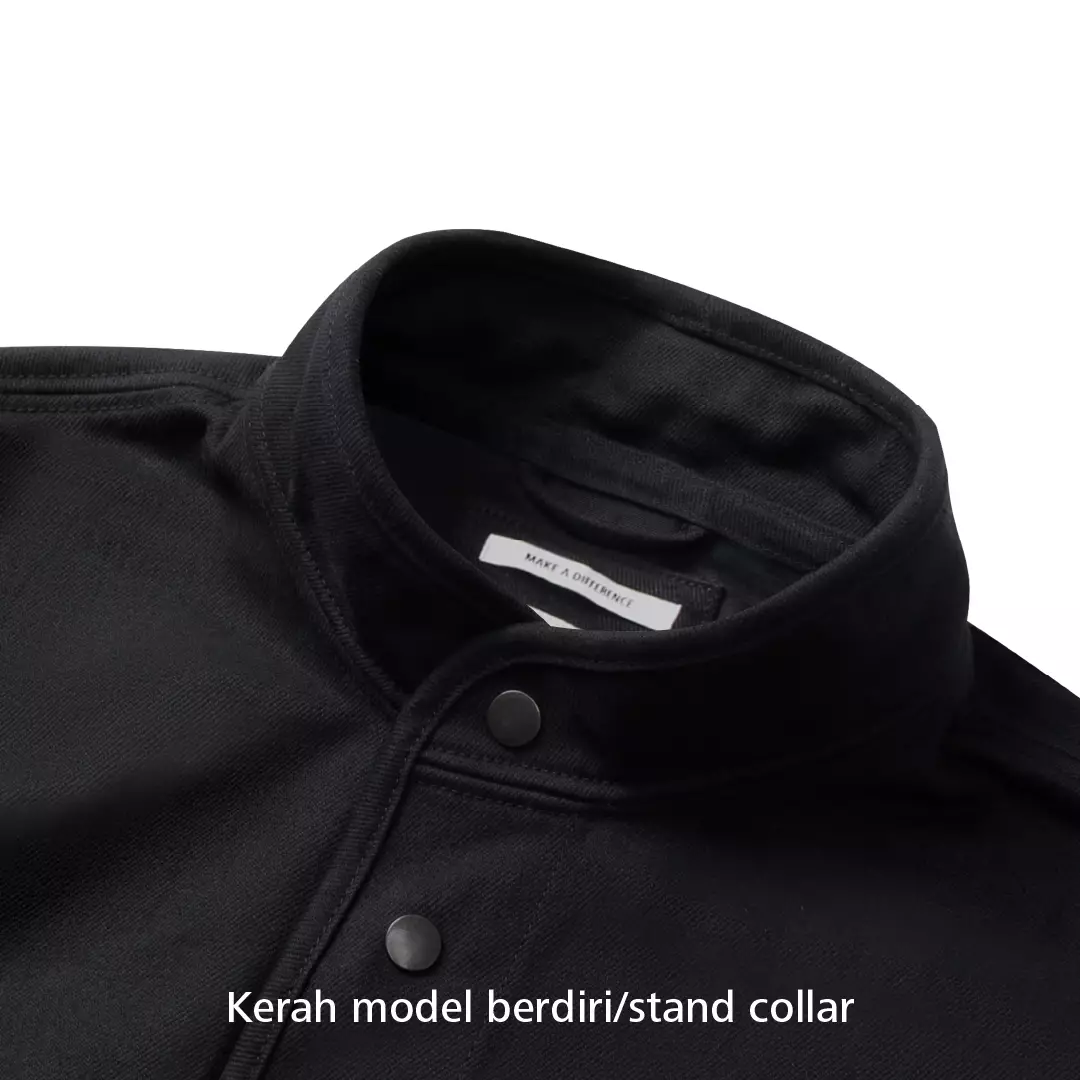 Bodypack Hoxadrine 1.0 Basic Jacket Hangout Pria Wanita Harian Jaket Praktis - Hitam