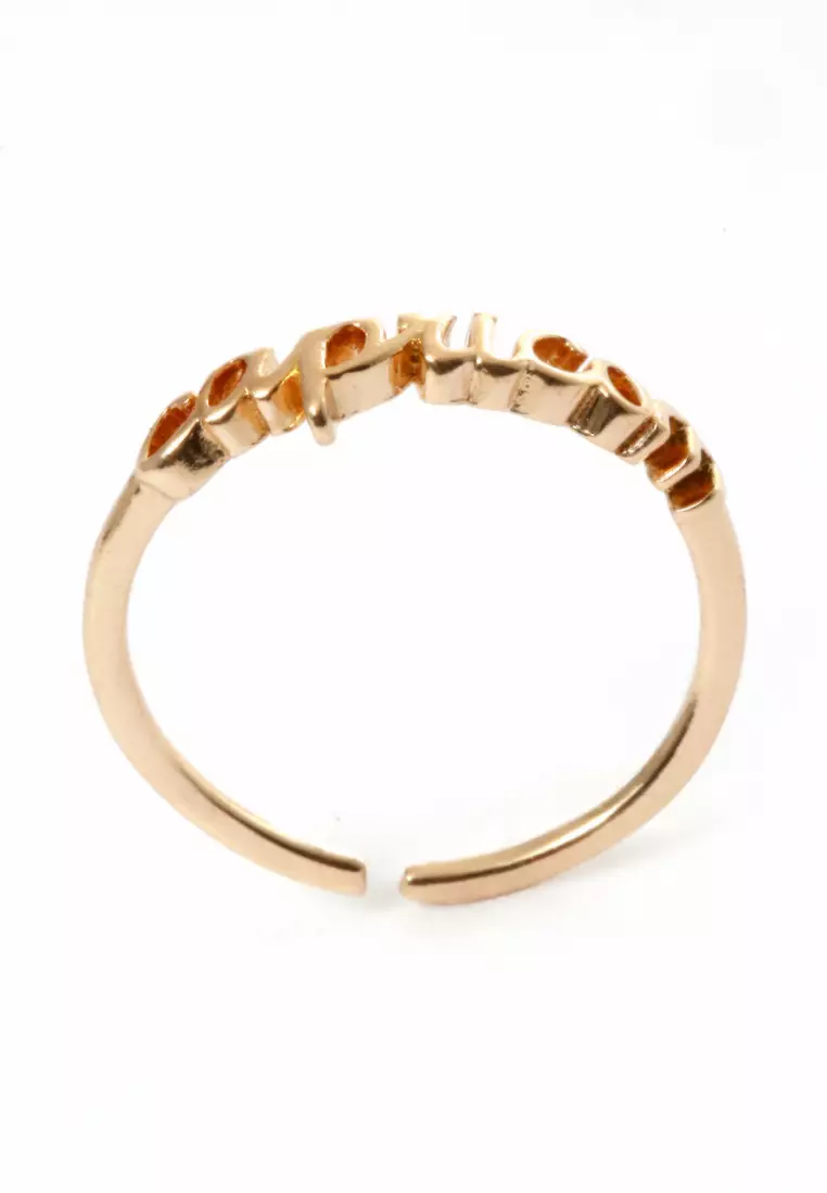 Ring Casual Rasi Bintang Perhiasan Aksesoris Fashion Wanita Gold - Capricron