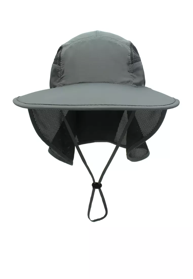 Bucket Hats - Black with Back Flap —