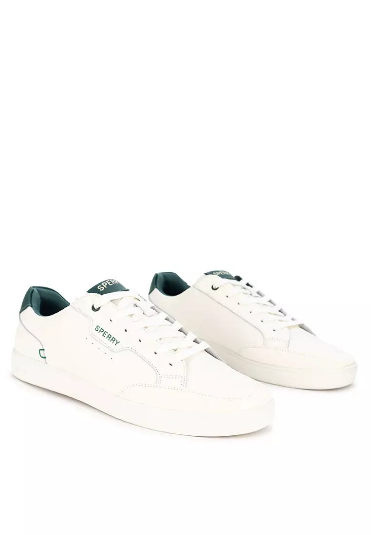 Men's Crew 90 Leather Sneakers Off White Green