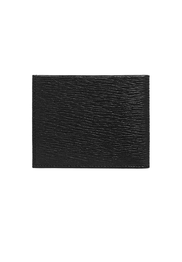 Ferragamo Gancini Men's Leather Bifold Wallet Black 685950