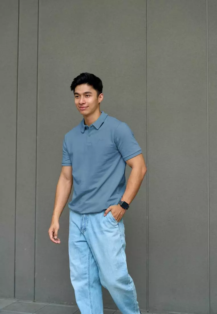Kale HUGO Steel Blue / Polo Shirt Lengan Pendek Pria