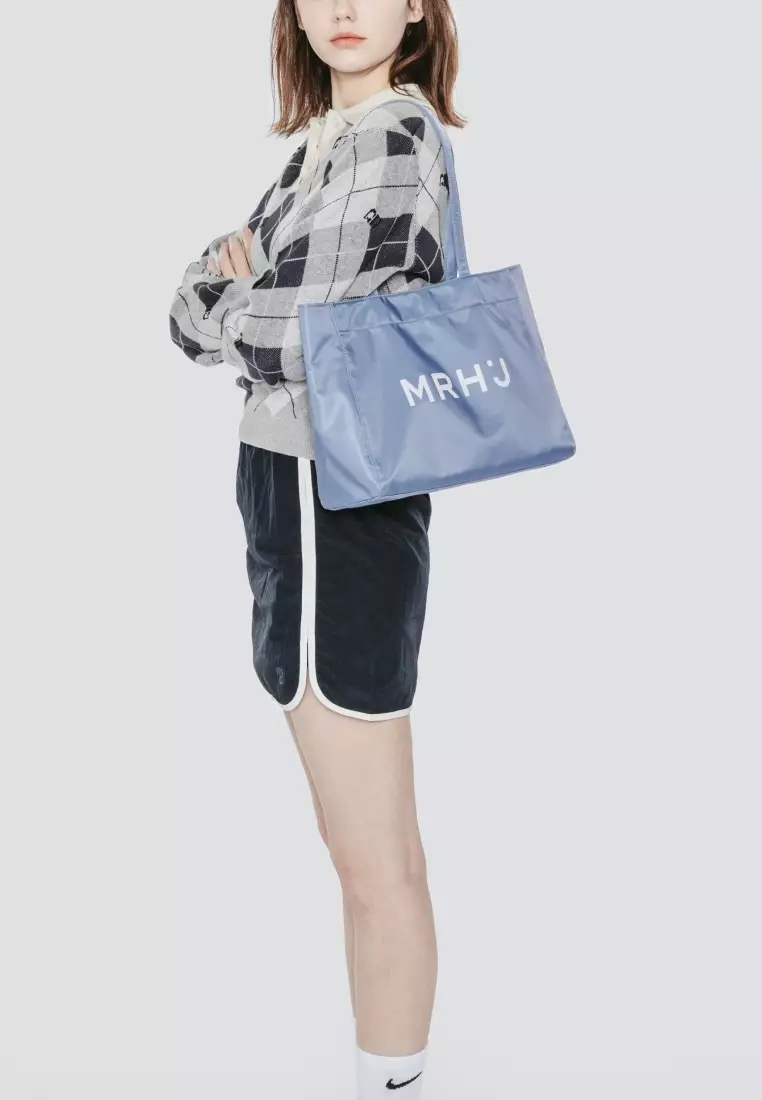 BONA Nylon Shoulder Bag Sky Blue