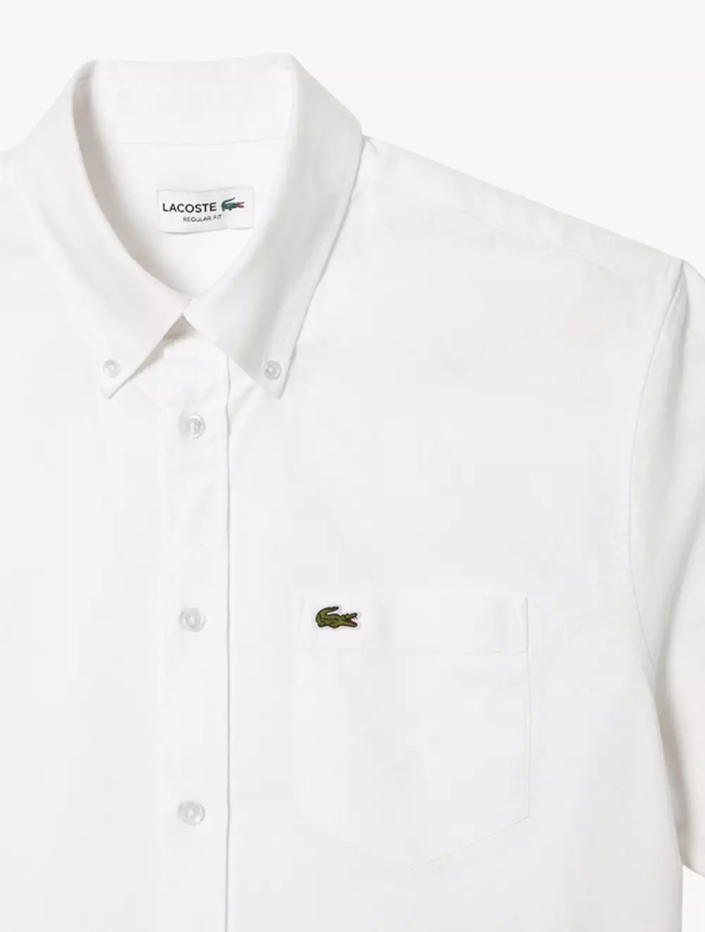 Regular Fit Short Sleeved Oxford Shirt - White - White