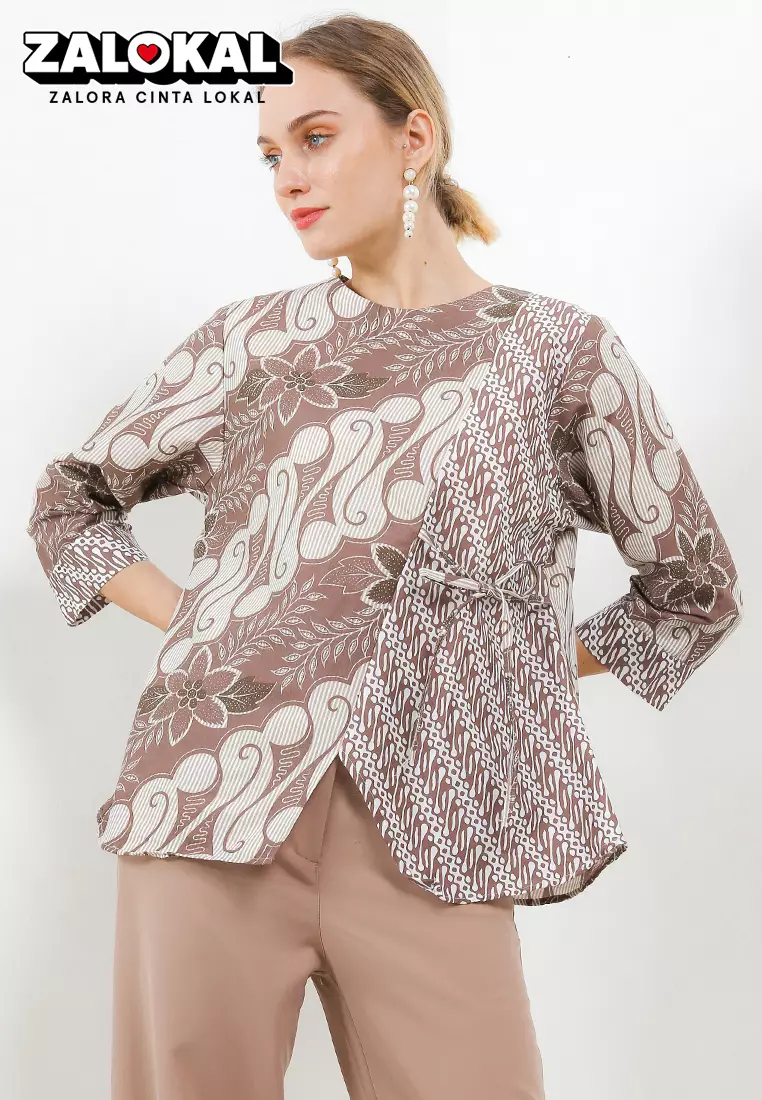 Jual Batik Tibodunyo Seno Blouse Batik Wanita Exclusive Premium Casual Modern Original 2024 