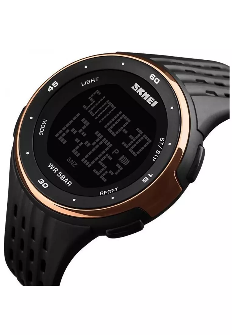 Jam Tangan Digital Pria LED Afterglow Waterproof Strap Tali Material Silicon IO99 ORIGINAL