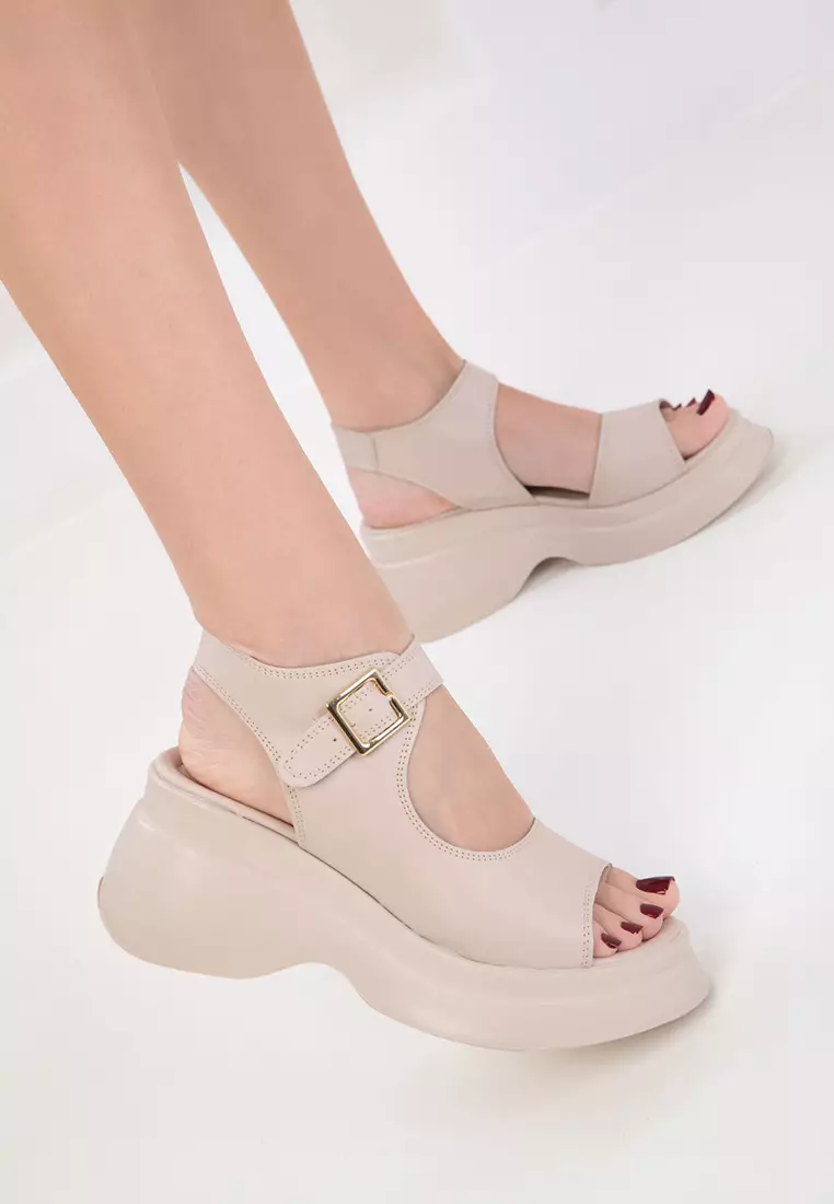 Beige Women's Sandals 20396