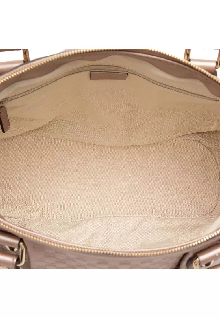 Pre-Loved Gucci Metallic Microguccissima Sukey Satchel