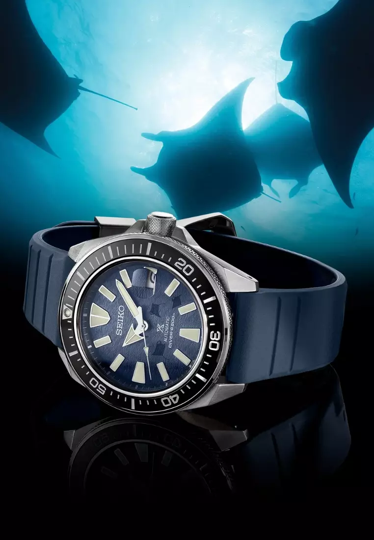 Seiko Prospex King Samurai Save The Ocean Special Edition 'Dark Manta Ray' Diver's 200m Automatic Watch SRPF79K1