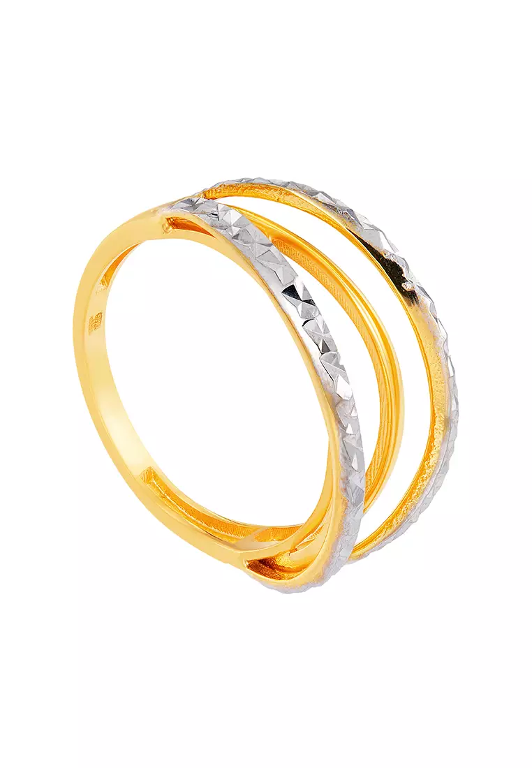 HABIB Oro Italia 916 Yellow and White Gold Ring GR53201123(YW)-BI (22K Gold)