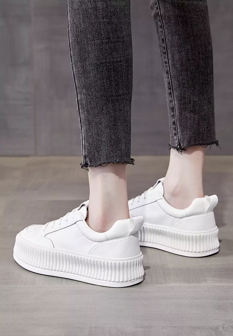 Platform Casual Leather Sneakers RX8891
