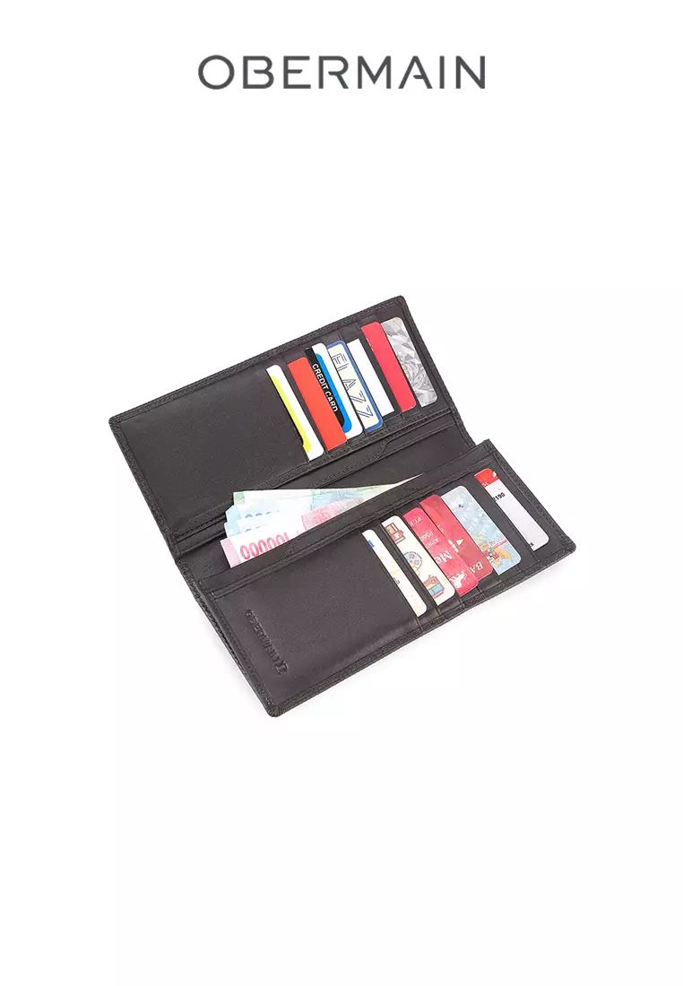 RFID Long Wallet Genuine Leather Brown