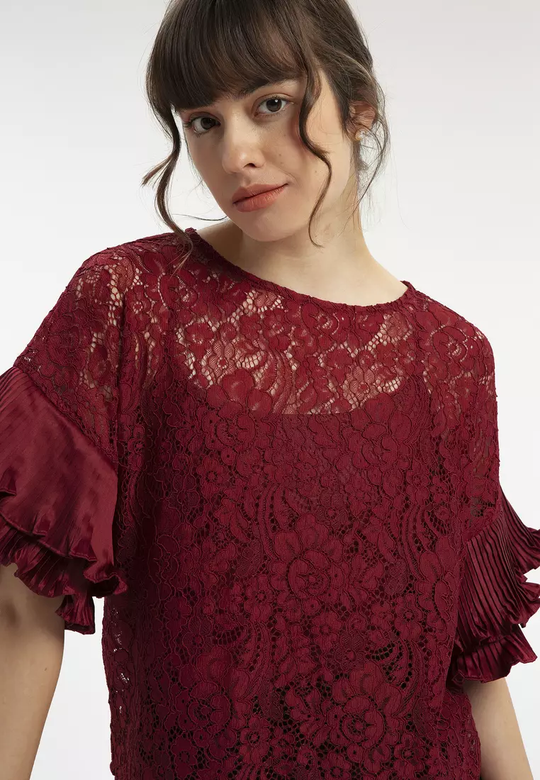 Minimal Dolorez Blouse Maroon