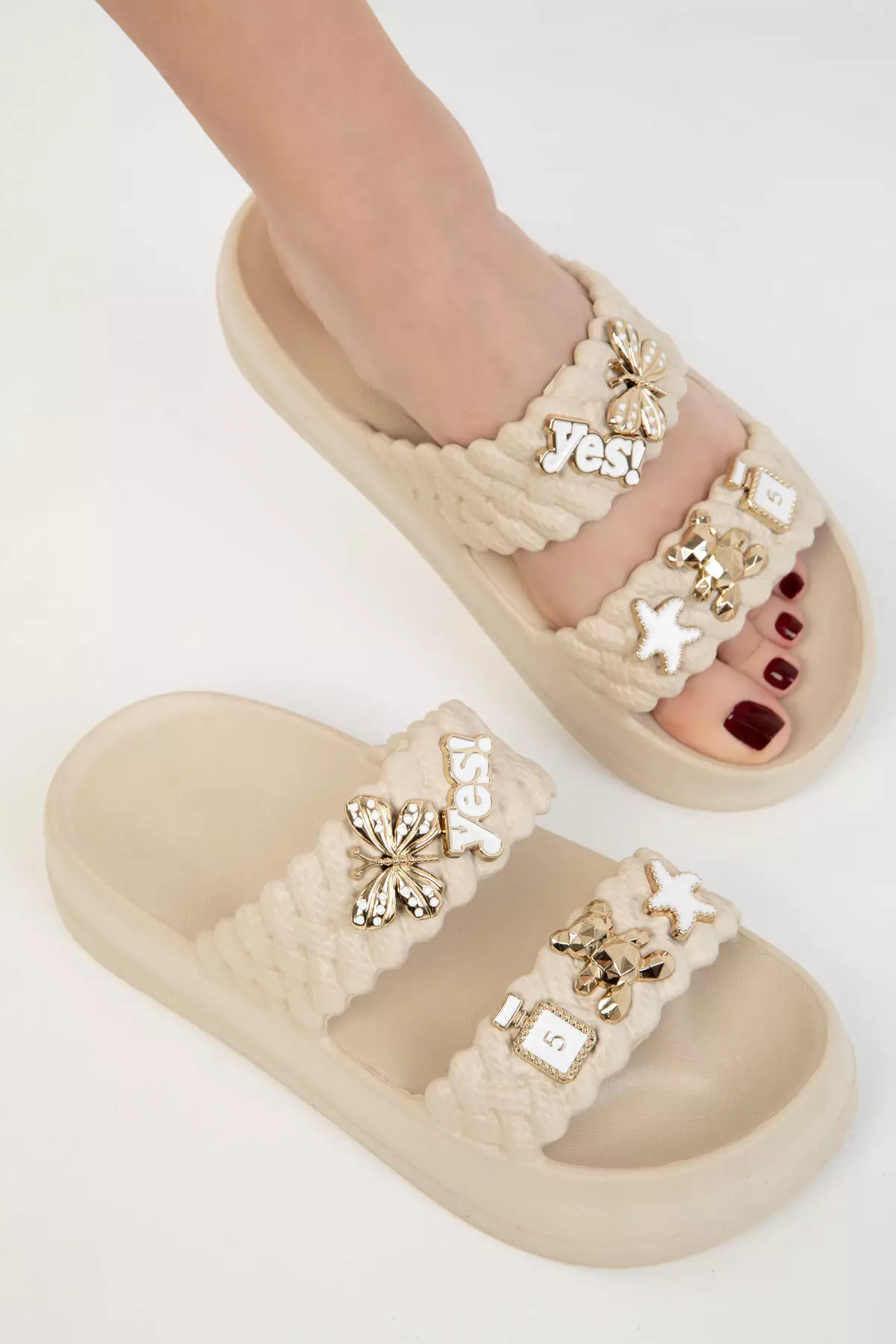 Beige Women's Slippers 20305