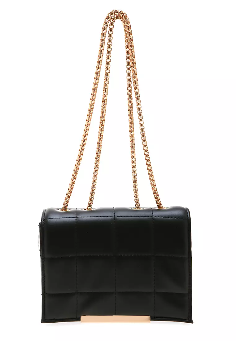 Vika Tas Selempang Premium Tali Panjang Design Elegant Woman Bag - Black