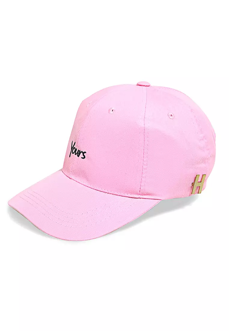 Drsh Topi Baseball Aksesoris Fashion Pria Wanita Bordir YOURS Resizable Strap Material Dril ORIGINAL - Pink