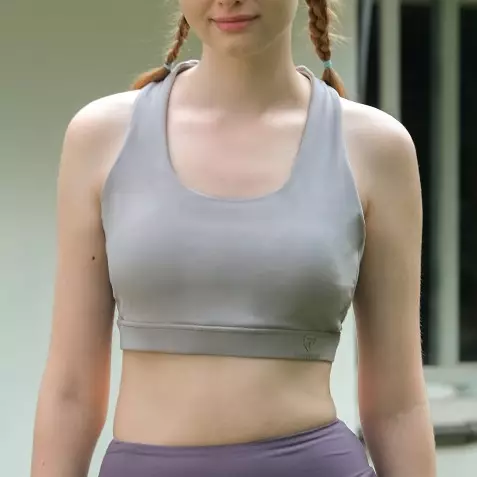 Fitwear - Sportbra Olahraga Wanita SAMANTHA [CAGED PLAIN] - SILVER