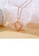 Glamorousky white Fashion and Simple Plated Rose Gold Heart-shaped Wings Pendant with Cubic Zirconia and 316L Stainless Steel Necklace 9D2FAAC203787CGS_4