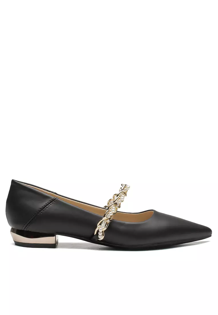 Discount on Twenty Eight Shoes  shoes - SKU: 2.5CM Pearl Chain Strap Mary Jane Shoes IF2218