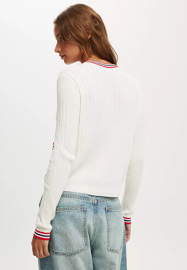 Knit Rib Button Cardigan