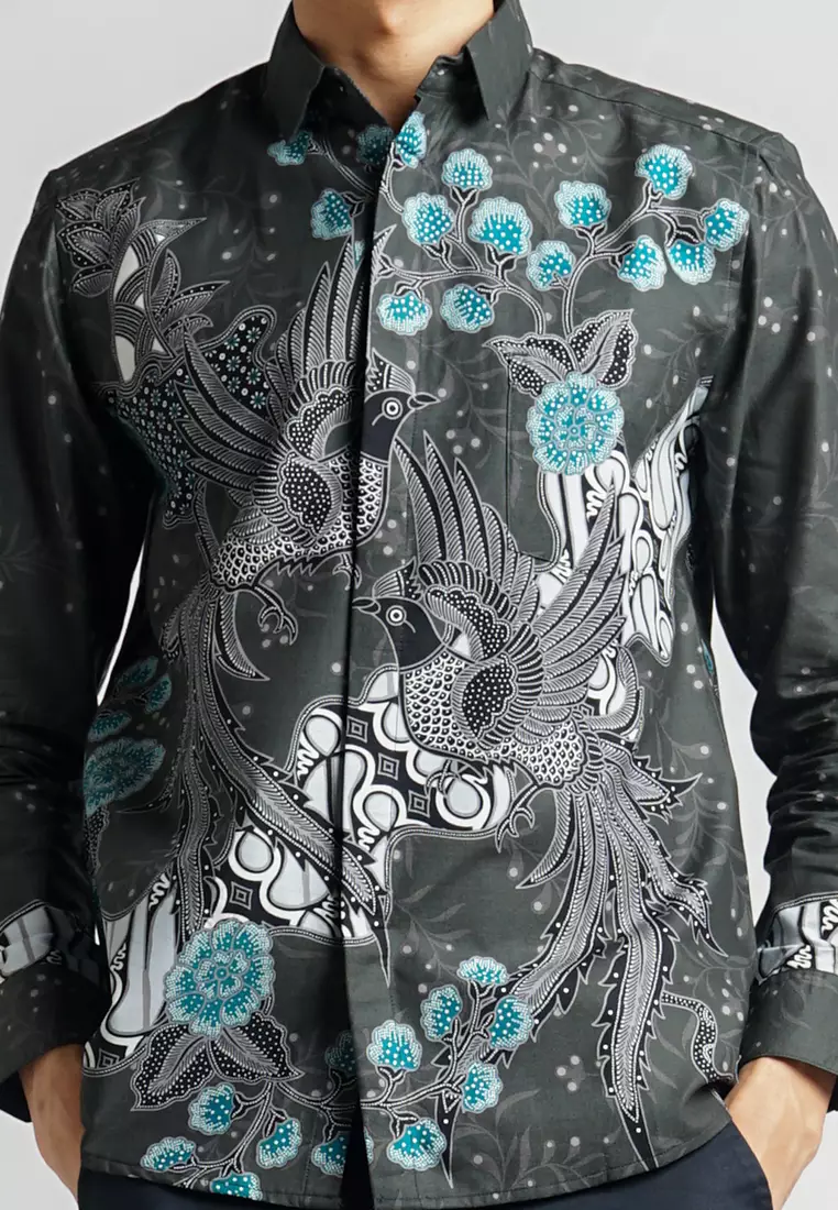 Hadinata Batik Pria Kemeja Panjang Furing Slimfit Kresna Kirana