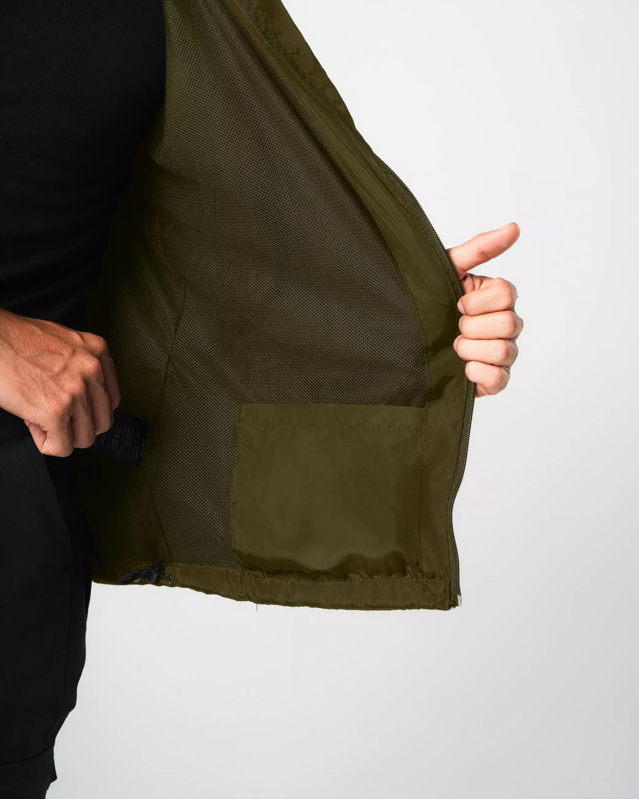 Jaket Parasut Pullover Waterproof Green Army