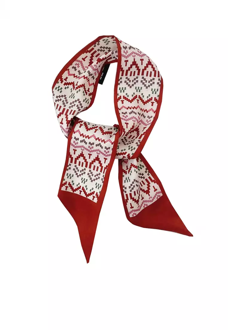 Red printed new arrivals scarf