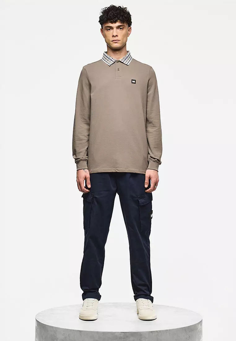 MENS NAVY ELDON RELAXED COTTON PANT