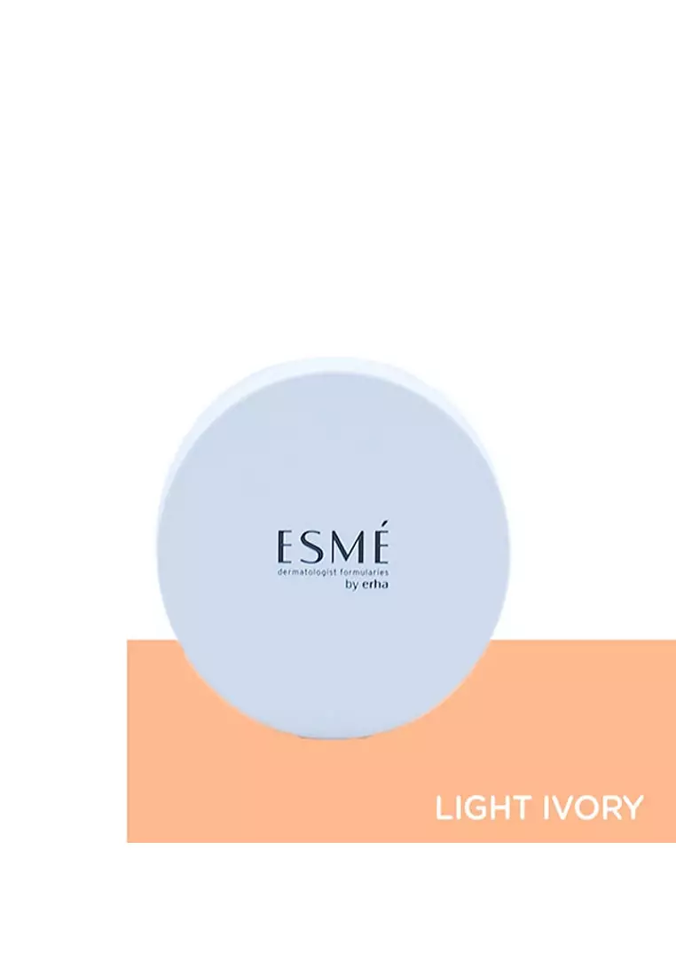 ERHA Esme True Matte Oily Skin Types Light Ivory 15G Bedak Wajah Berminyak