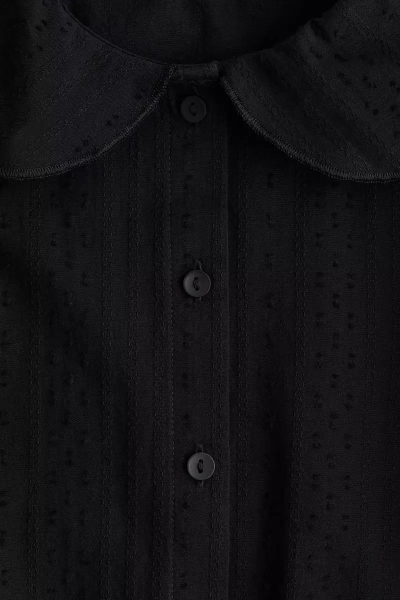 Textured cotton blouse