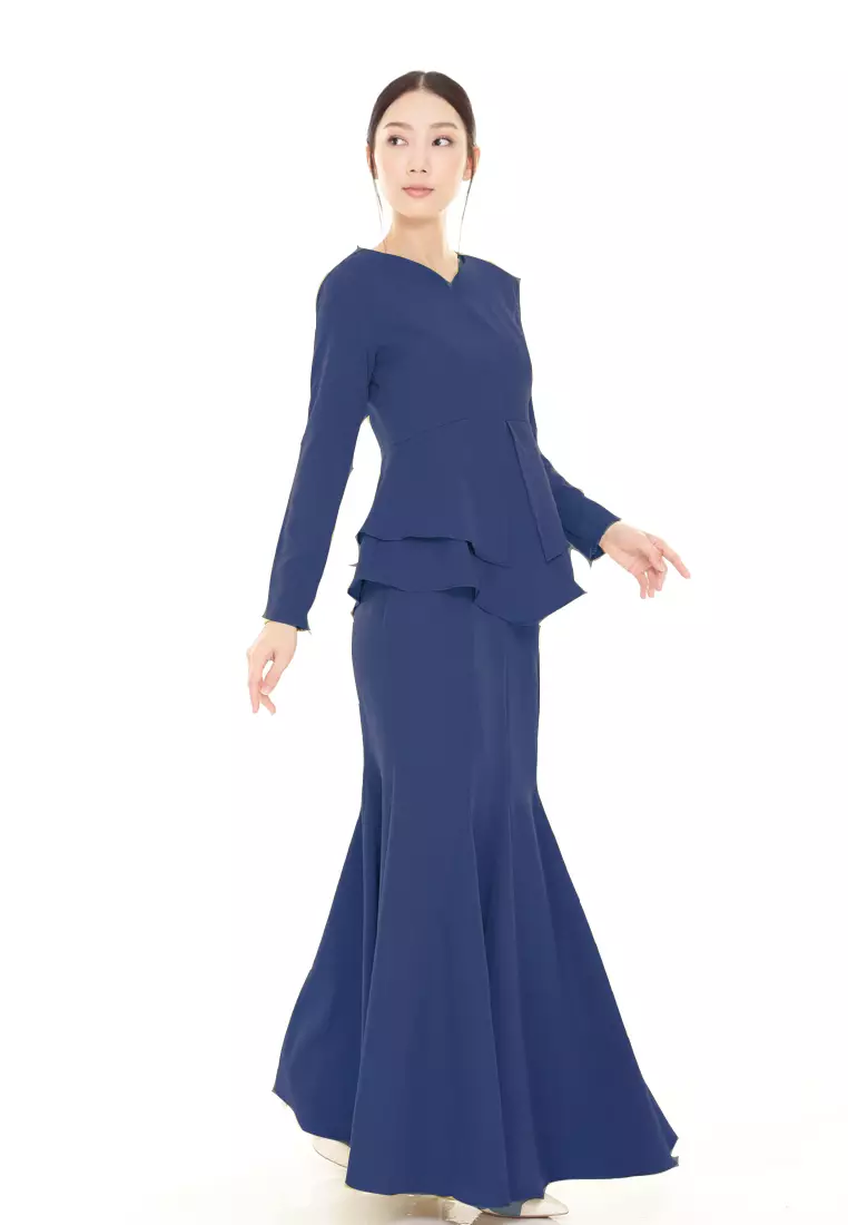 Serena Kurung Modern in Dark Blue