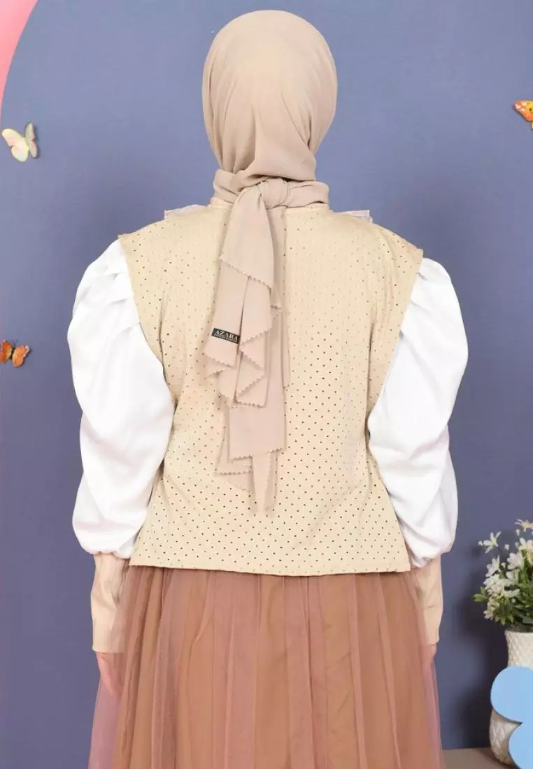 Mila Vest Brukat - Oat M19284 R84S3