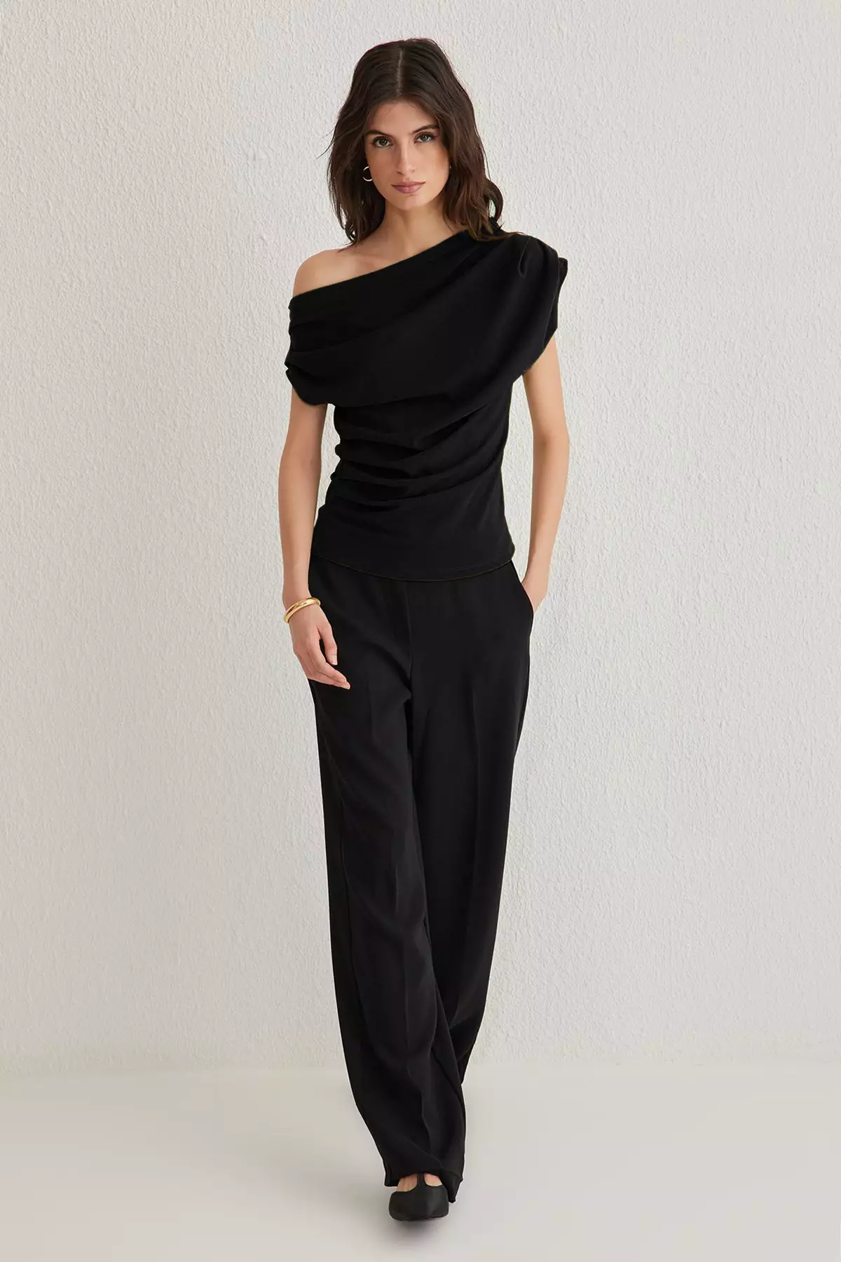 Asymmetric Collar Blouse