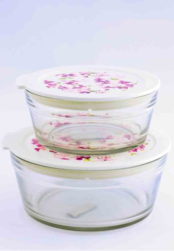 Newage Newage 4 Pcs Glass Food Storage Bowl Set with Lid / Food Container Set / Lunch Box Set - Grape Purple 8975CHL04005E4GS_1