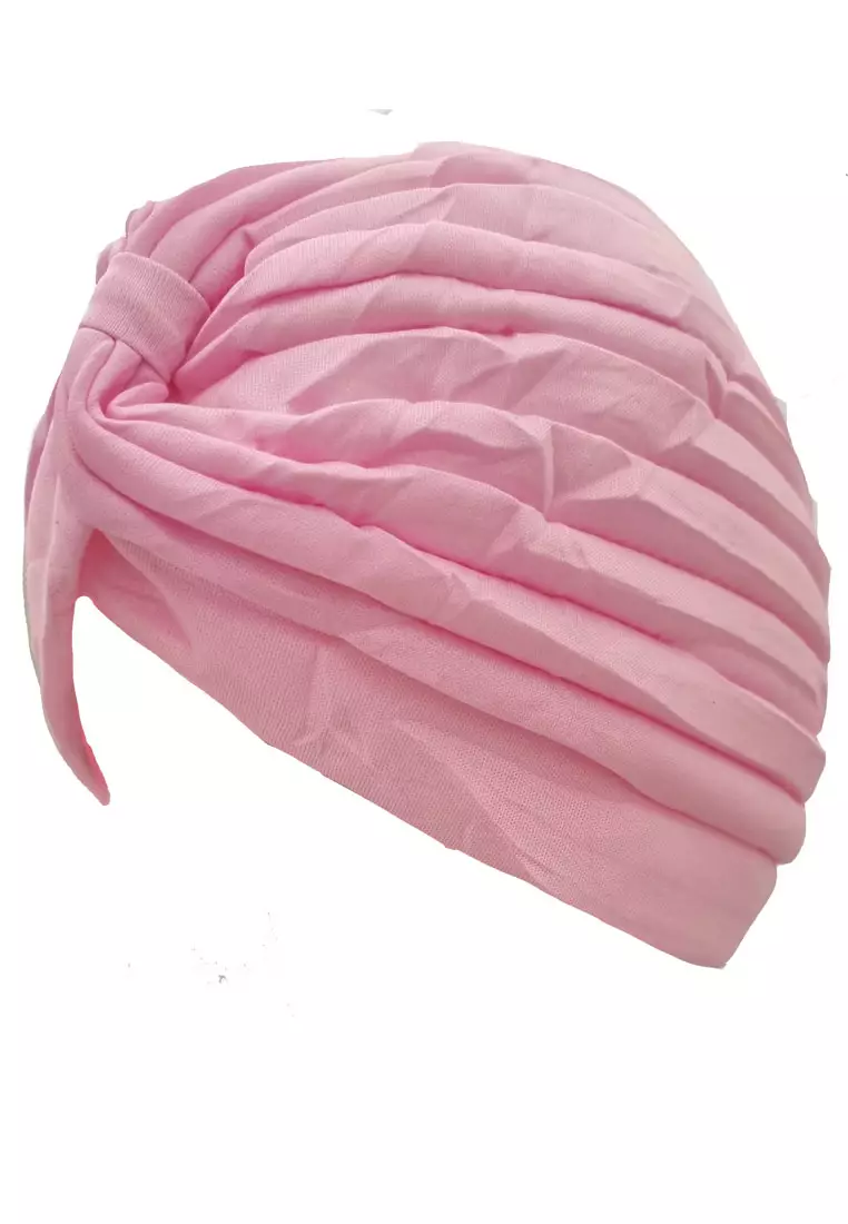 Plain Head Turban Wanita Pink