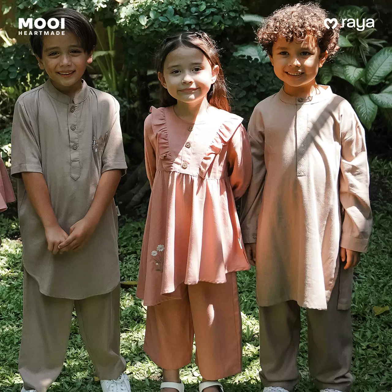 Mooi Setelan Anak Perempuan Xavia Tunik Set - Red Ruby