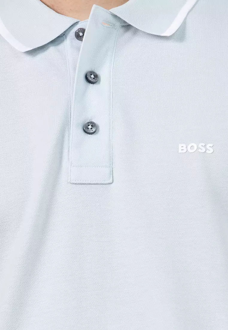 Contrast Tipping Cotton Piqué Polo Shirt - BOSS Business
