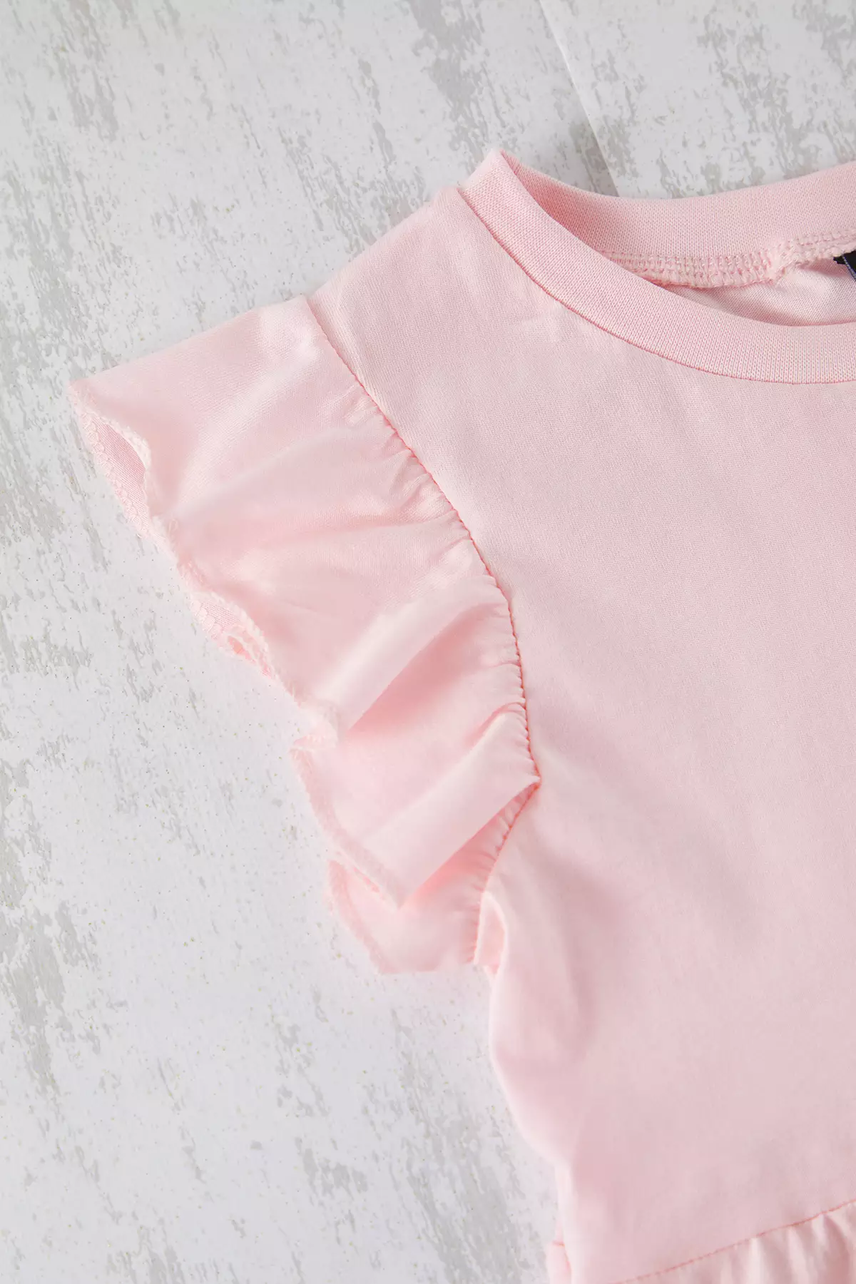 Dress with Ruffle Detail Sleeves